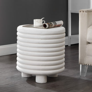 Evans 18" Minimalist Modern 3-Legged Drum Accent Table - JONATHAN Y